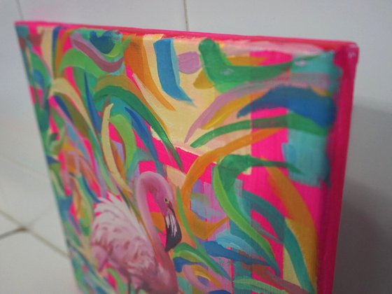 Colorful flamingo
