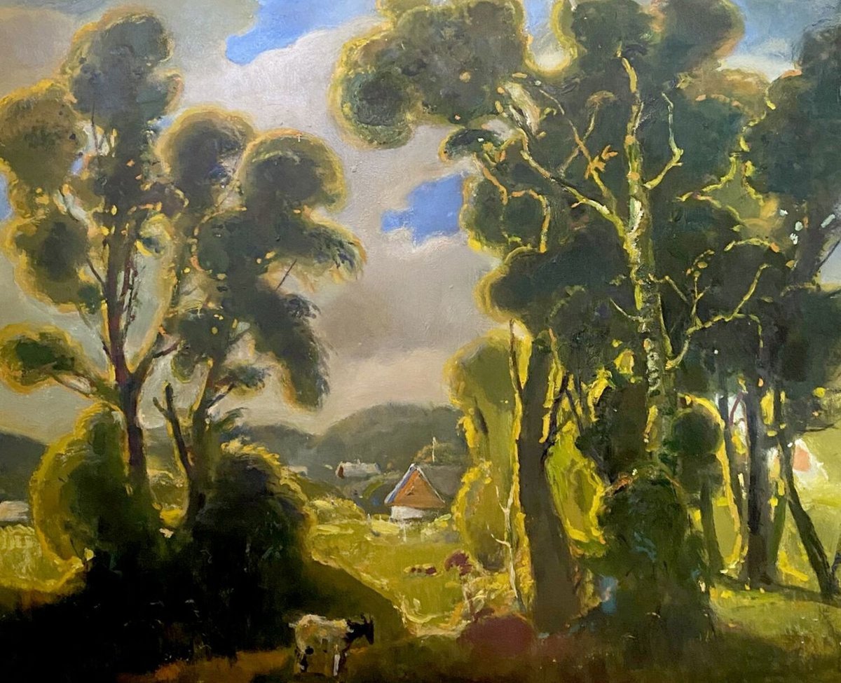 Impressionistic Landscape Oil Painting By Oleg And Alexander Litvinov, 19 X 24", Stormy Day, Original Artwork