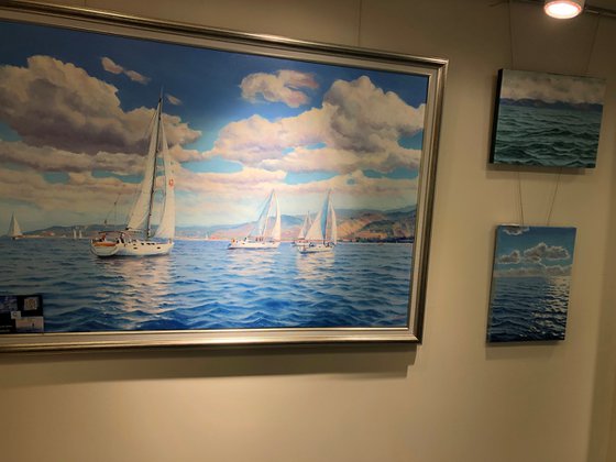 Seascape with Sailboats 30