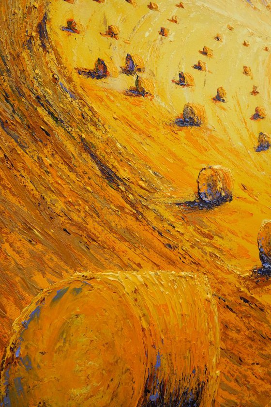 The harvest - Large Structure sommer Palette knives Painting