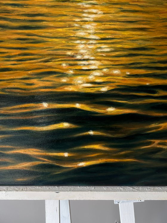 Peace of mind. Sailboat at sunset