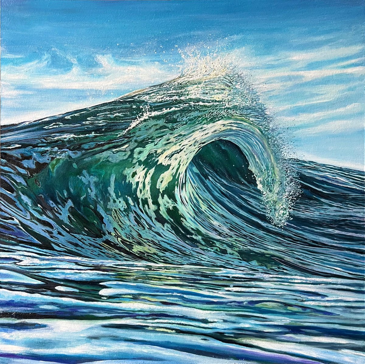 Photorealistic Oil Painting , Eternal Pulse By Daria Dudochnykova, 24 X 24, Artwork For Sale On Artfinder