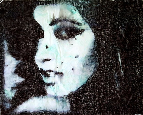Amy - 01 (n.326) - 71,00 x 58,00 x 2,50 cm - ready to hang - mix media painting on stretched canvas