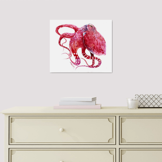 Bright Pink Octopus