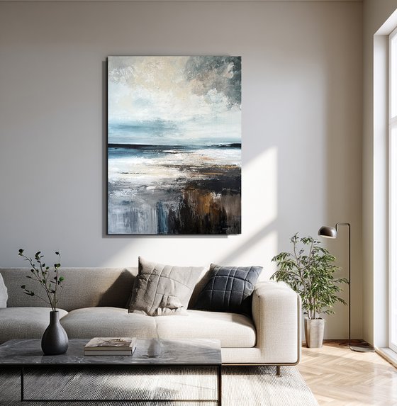 Large Abstract Seascape-Celestial Shoreline