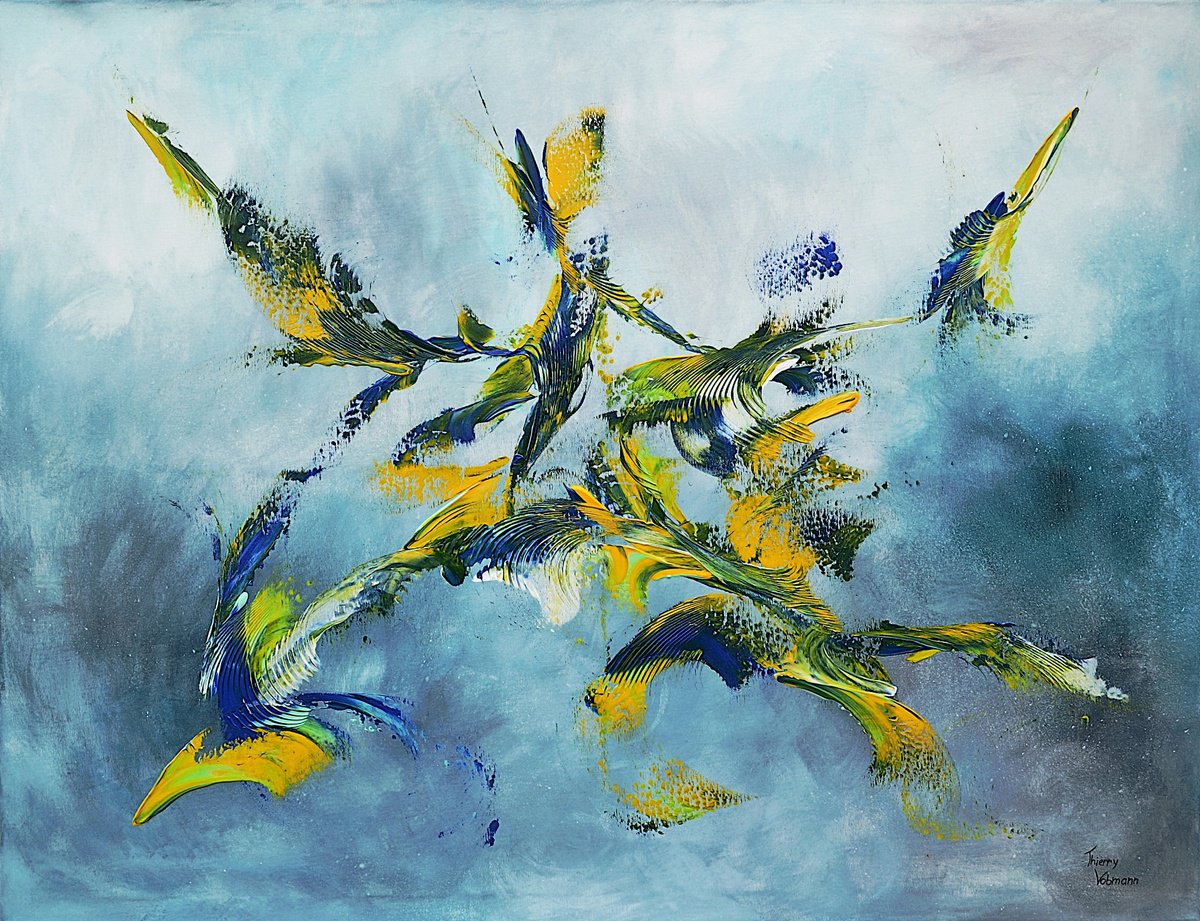 Galactic Energy By Thierry Vobmann. Abstract ., 47 X 37, Artwork For Sale On Artfinder