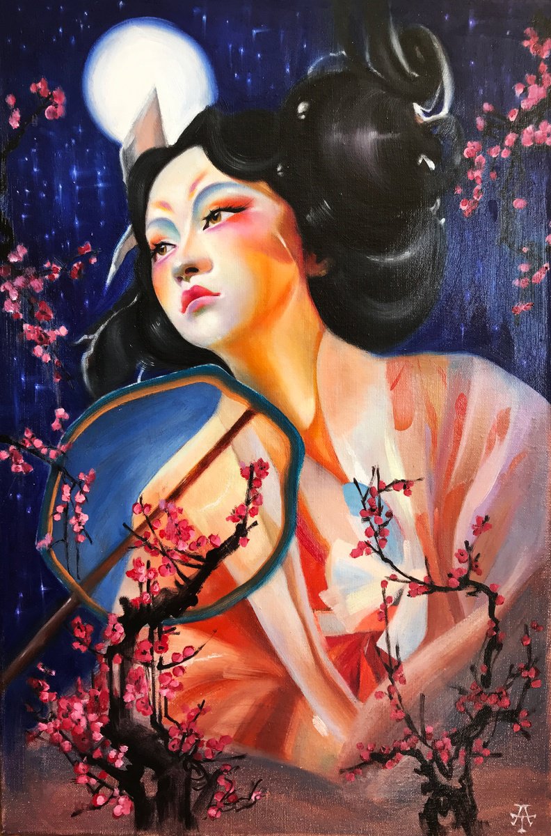 Impressionistic Portrait Oil Painting By Anastasia Terskih, 16 X 24, The Star Xvii , Original Artwork