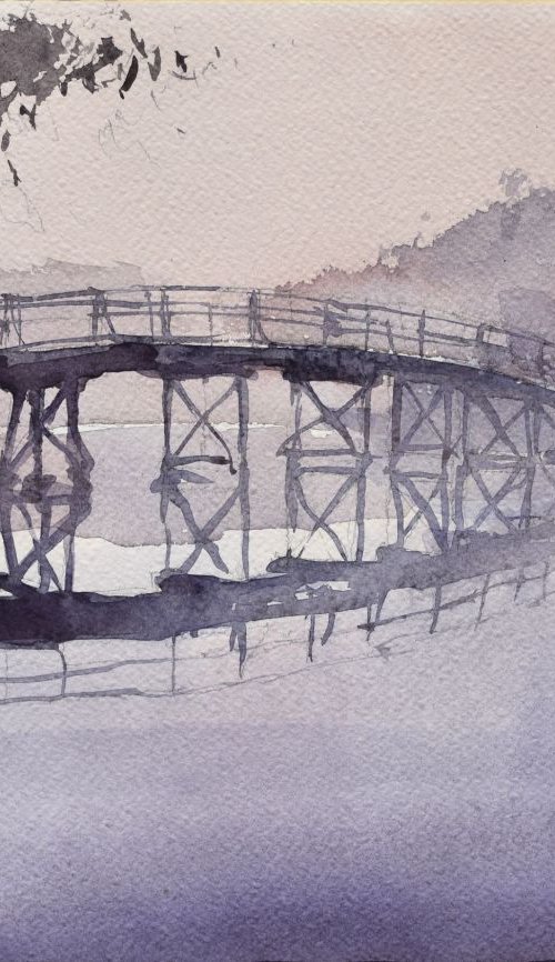 old bridge by Goran Žigolić Watercolors