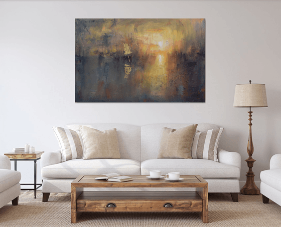 " Harbor of destroyed dreams -  A Matter of Destiny "(W 155 x H 100 cm) SPECIAL PRICE!!!