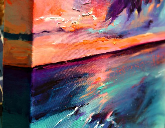 Surreal Lights on the Lake - Sunset Seascape