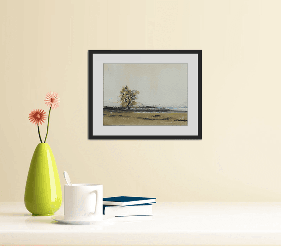 TREE WARWICKSHIRE LANDSCAPE. Original watercolour landscape painting.