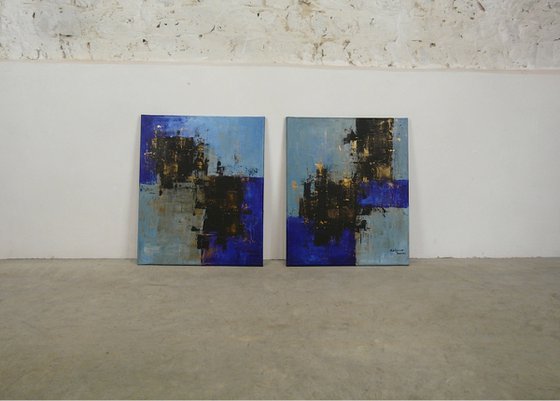 Dream Alone Together  (Diptych, 100x60cm)