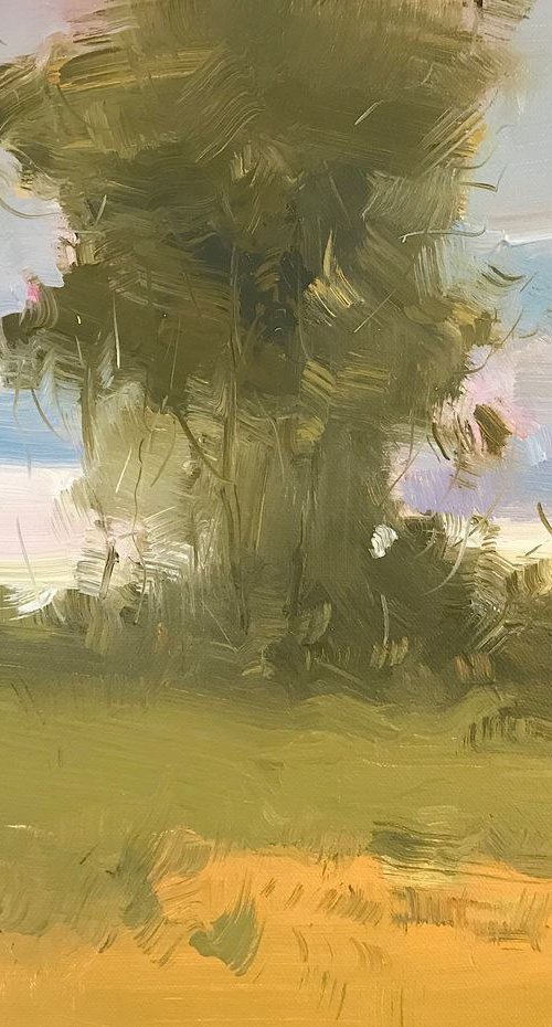 Lakeside, Original oil painting, Handmade artwork, One of a kind by Vahe Yeremyan