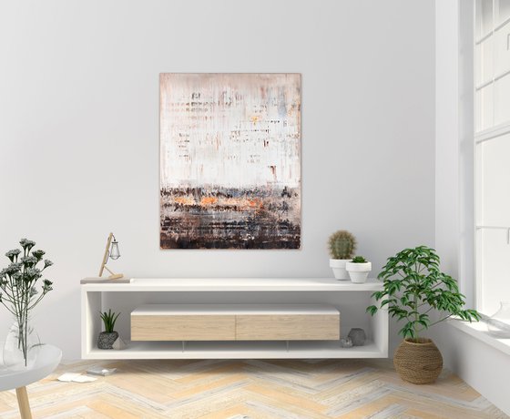 Brown abstract painting OG433