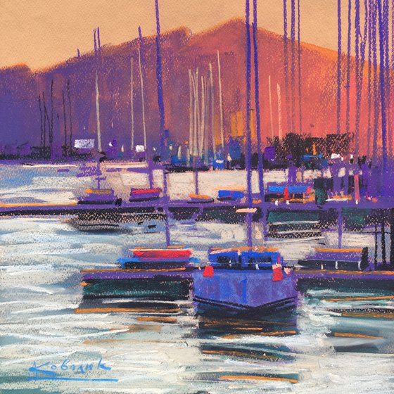 One of a kind painting “Impression. Chalkida, Greece”