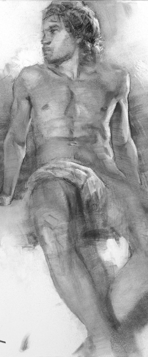 Charcoal drawing on paper by Eugene Segal