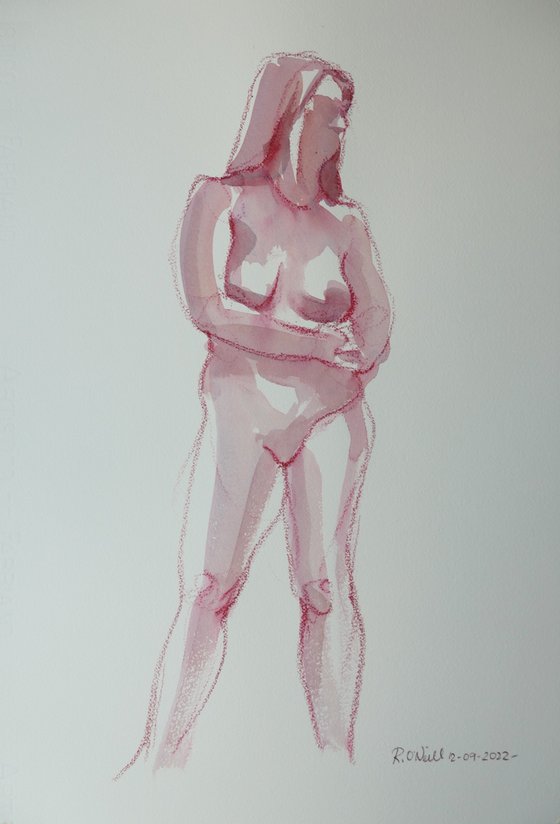 standing female nude