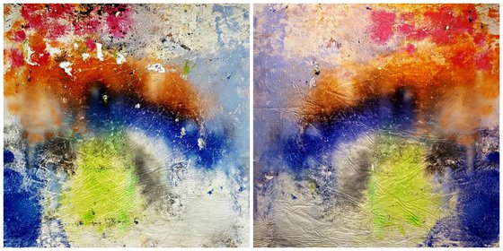I'm looking for you (n.272) - 180 x 82 x 2,50 cm - diptych - ready to hang - acrylic painting on stretched canvas