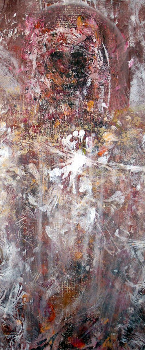 from The Book of Angels series - The waiting (153) The translation between real and imaginary, between the form and the gesture desinhibated from the compulsion of the authority of tradition, is making the painter to reinvent the space from the perspective of a time animated only by the wing flapping of angel fall into sin by KLOSKA by Kloska Ovidiu