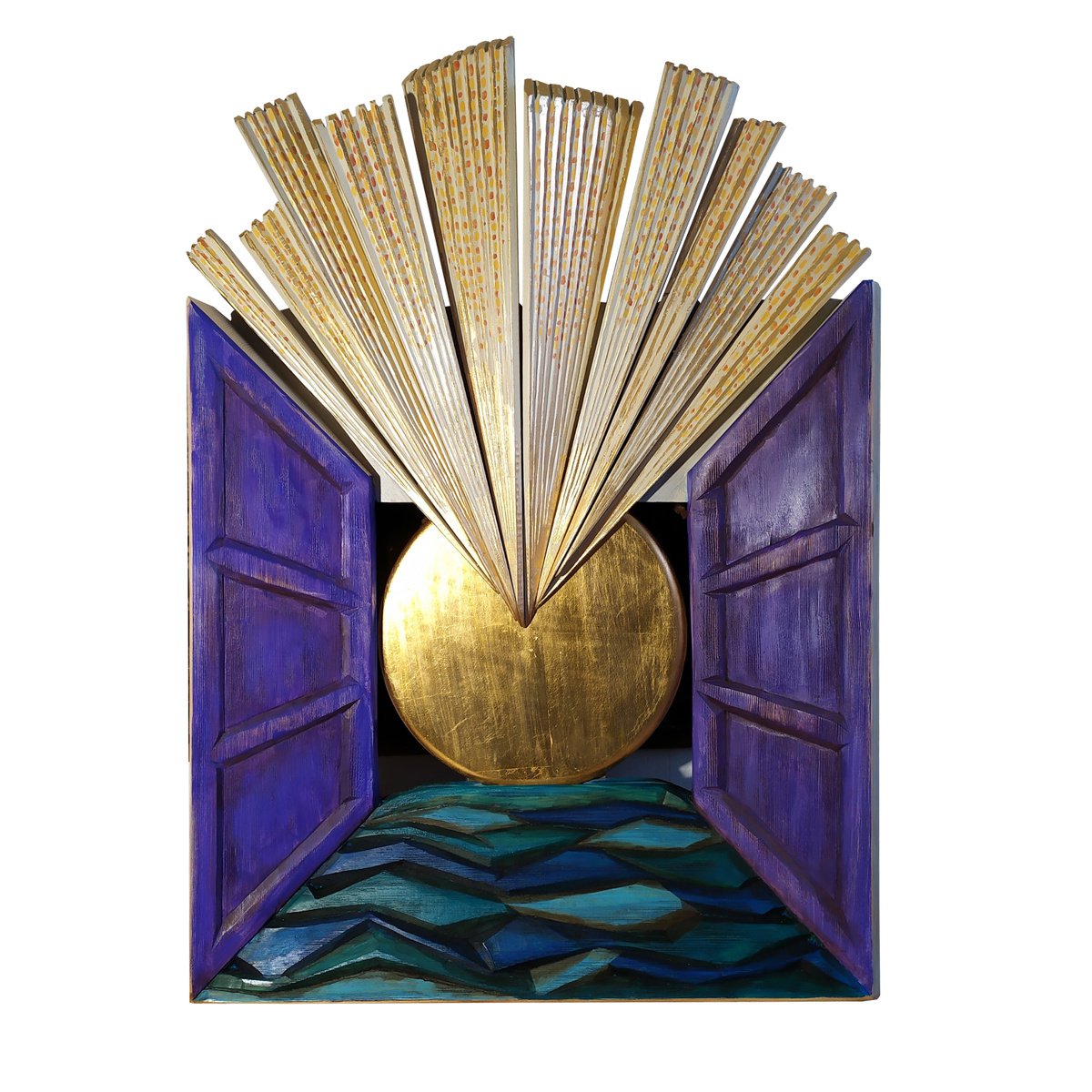 Urban And Pop Landscape Relief By George Troyanov, 26 X 34, Sunrise, Original Artwork