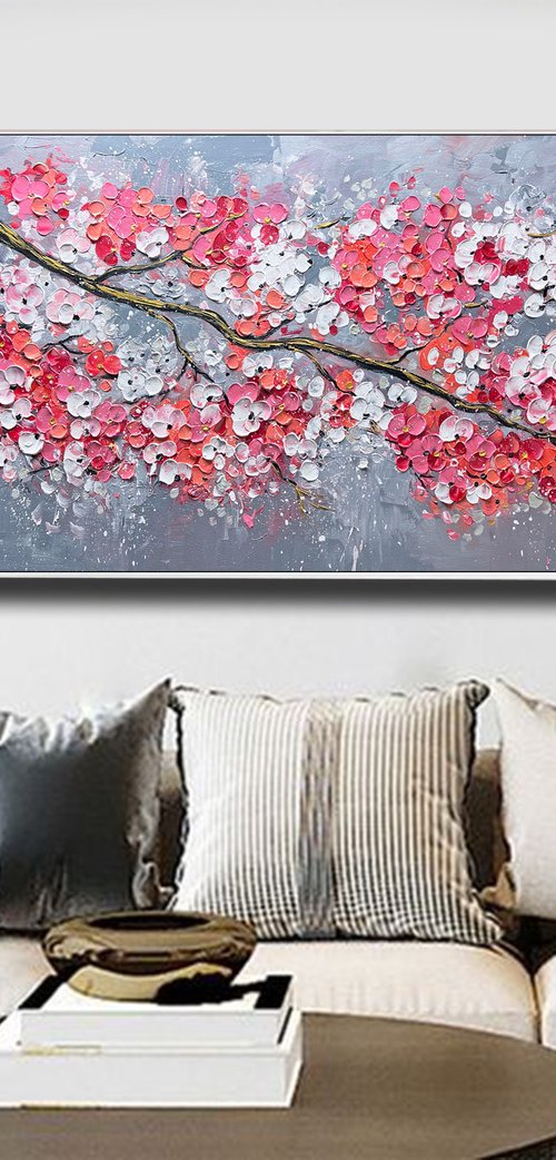 Sakura Red Blossoms by Lana Guise