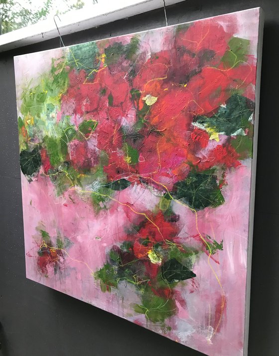 Bed of Roses - Large, contemporary painting