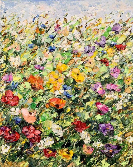 Colorful summer flowers