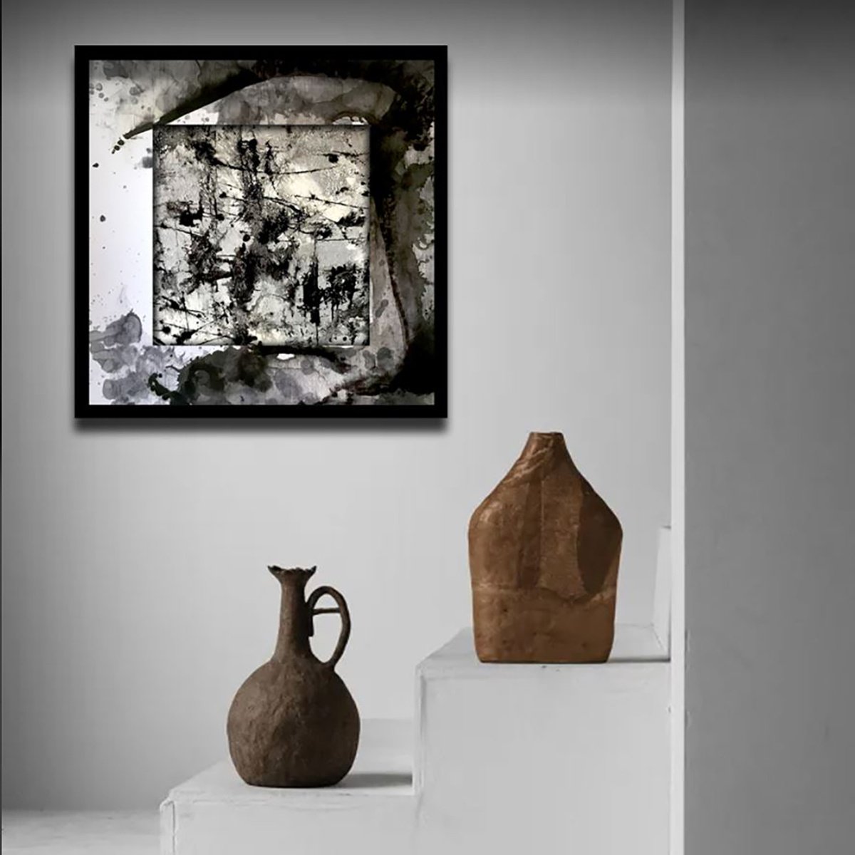 Abstract Acrylic Painting By Lynne Godina-Orme, 20 X 20", Bring The Drama, Original Artwork