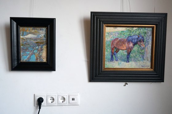 The last snow. Puddles. Pereslavl-Zalessky