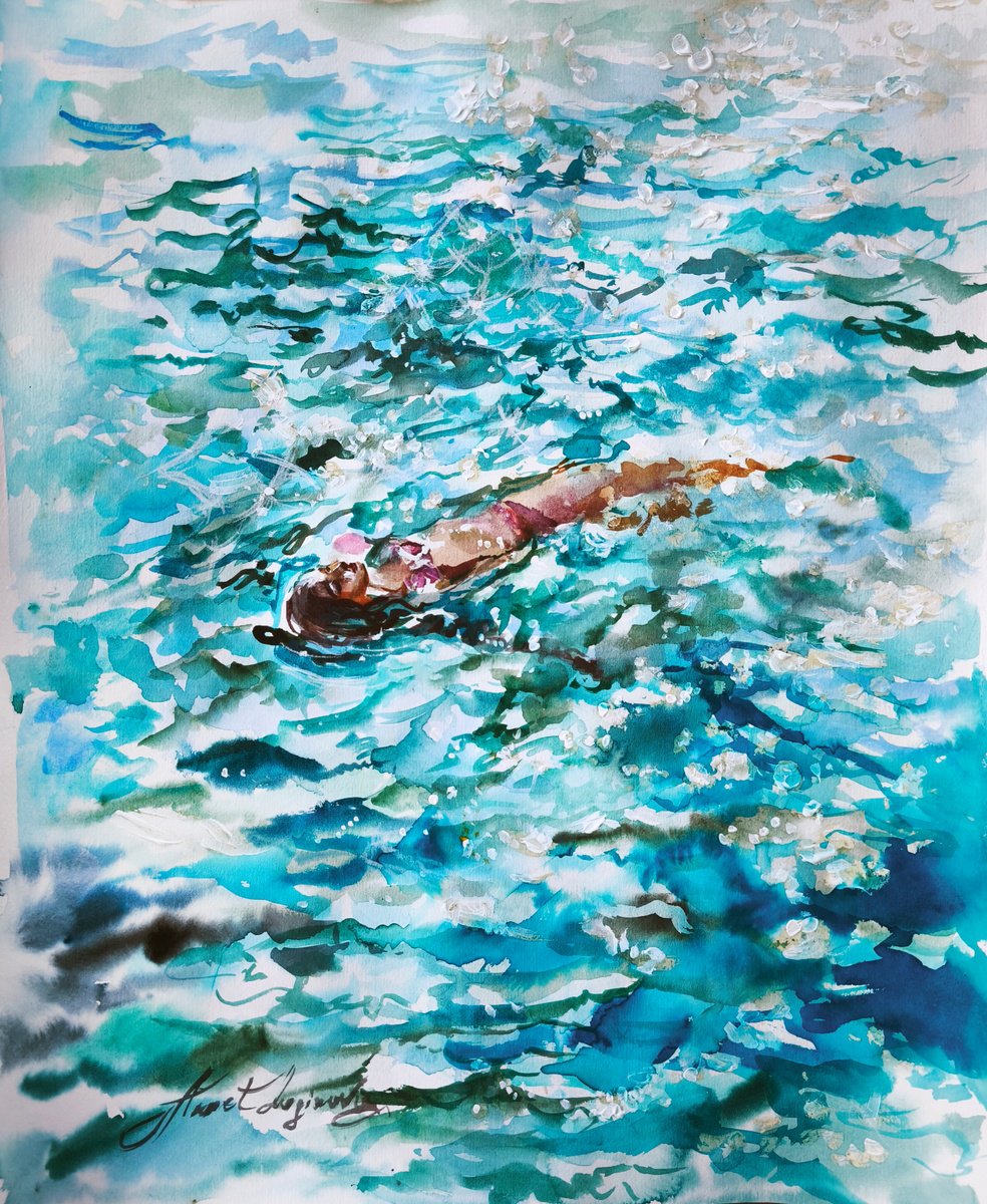 Azure Highlights By Annet Loginova, 16 X 19, Artwork For Sale On Artfinder