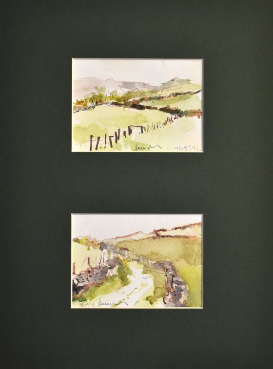 "the paths we take" -Landscape Watercolour Study No 12