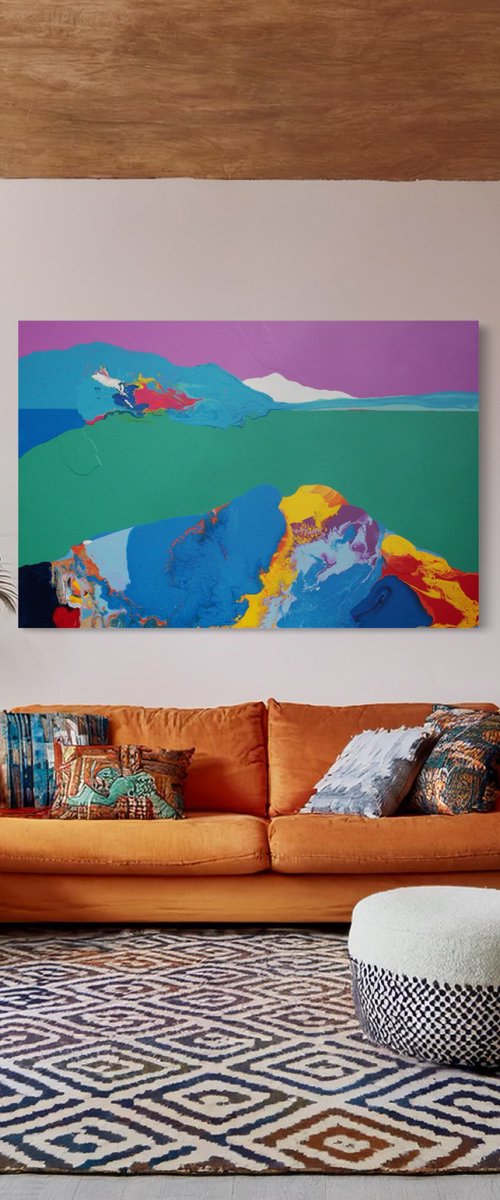 Solitario - Abstract colorful painting by Isabella Nazzarri