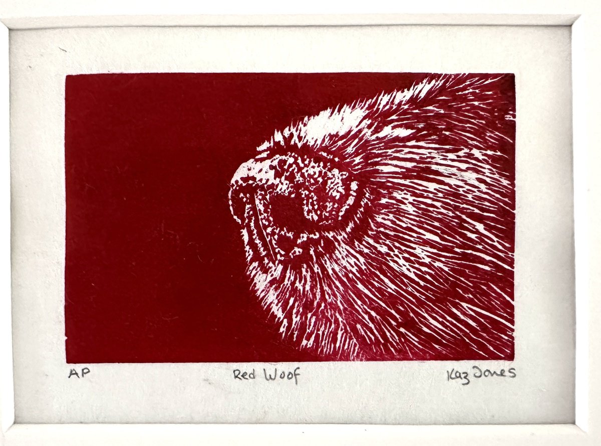 Impressionistic Animal Limited Edition Print By Kaz Jones, 5 X 4", Woof, Original Artwork