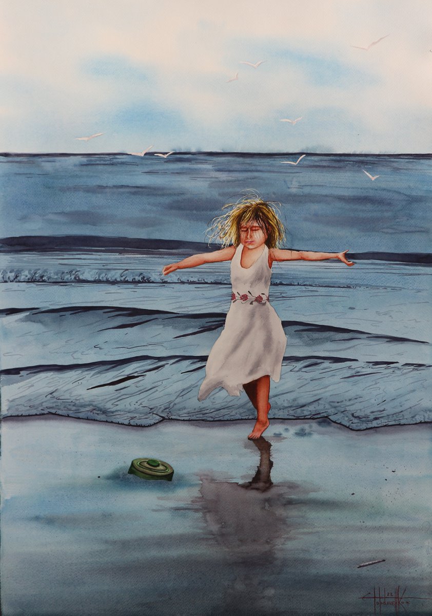 Photorealistic Watercolour , All The Best For Children 2022 Watercolor On Paper 70X50 By Eugene Gorbachenko, 20 X 28, Artwork For Sale On Artfinder