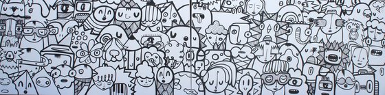 Mono-Crowd - Mural sized artwork