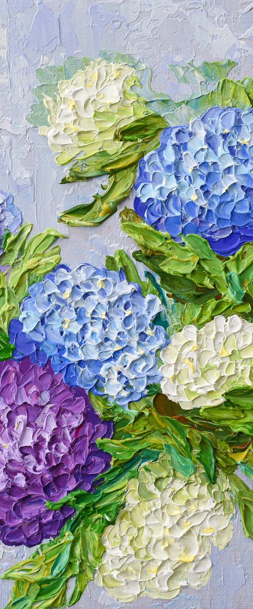 Colorful Hydrangeas by Olga Tkachyk