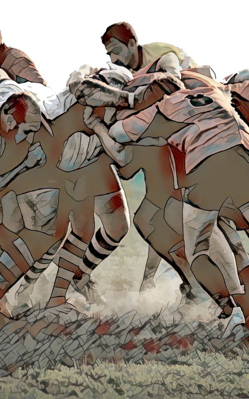 In the Scrum - Rugby by Marlene Watson