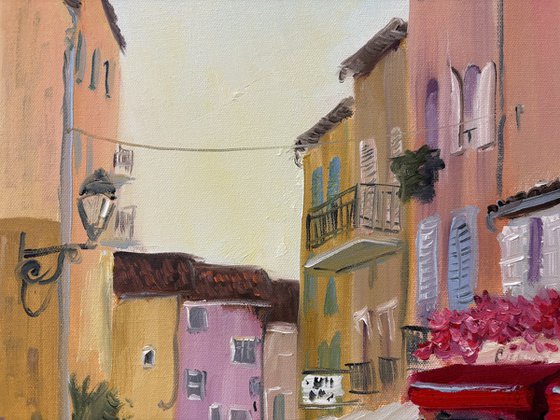 Red cafe in Sainte-Maxime