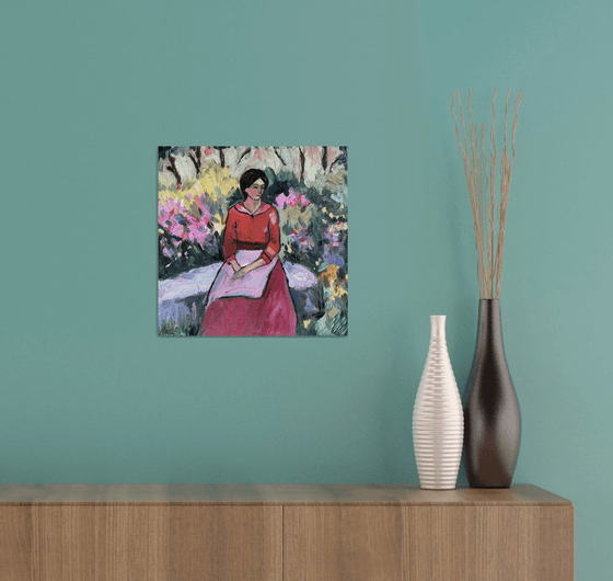Woman in the Flower Garden