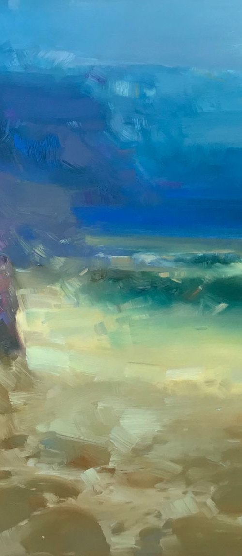 Stormy Ocean, Original oil painting, Handmade artwork, One of a kind by Vahe Yeremyan