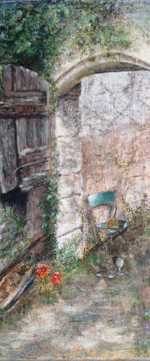 Quiet Contemplation  Impressionist Landscape / Garden by Rebecca Pells