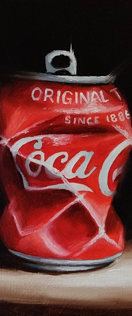 Small Coke crush still life by Jane Palmer Art