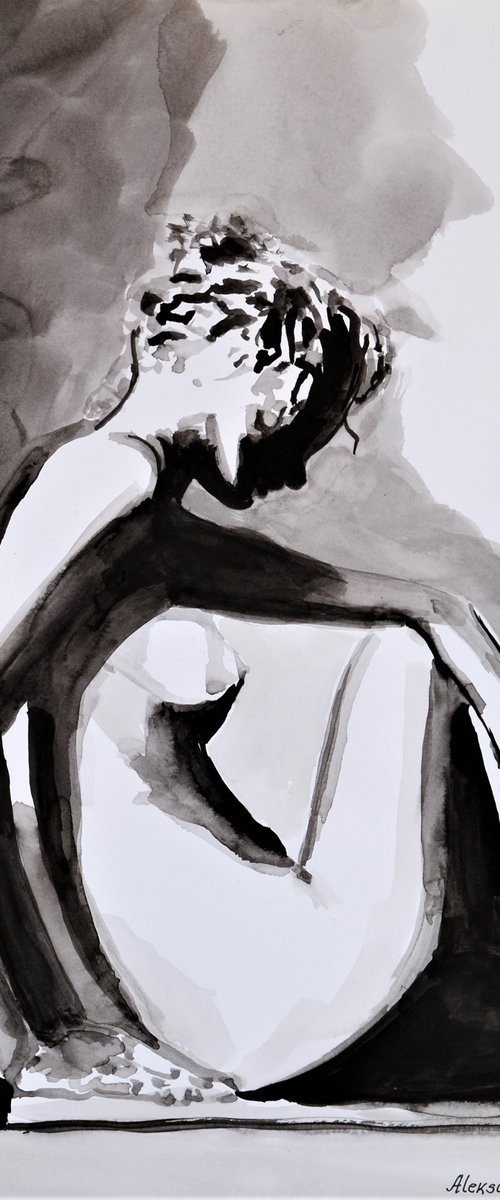 Nude #7 / 42 x 29.7 cm by Alexandra Djokic