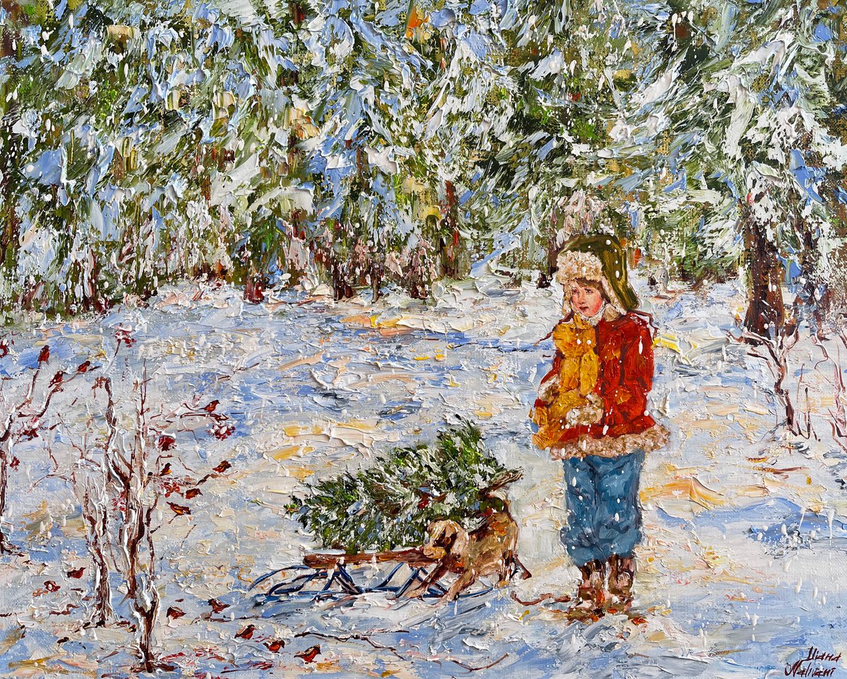 La Veille De Noel By Diana Malivani, 20 X 16, Artwork For Sale On Artfinder