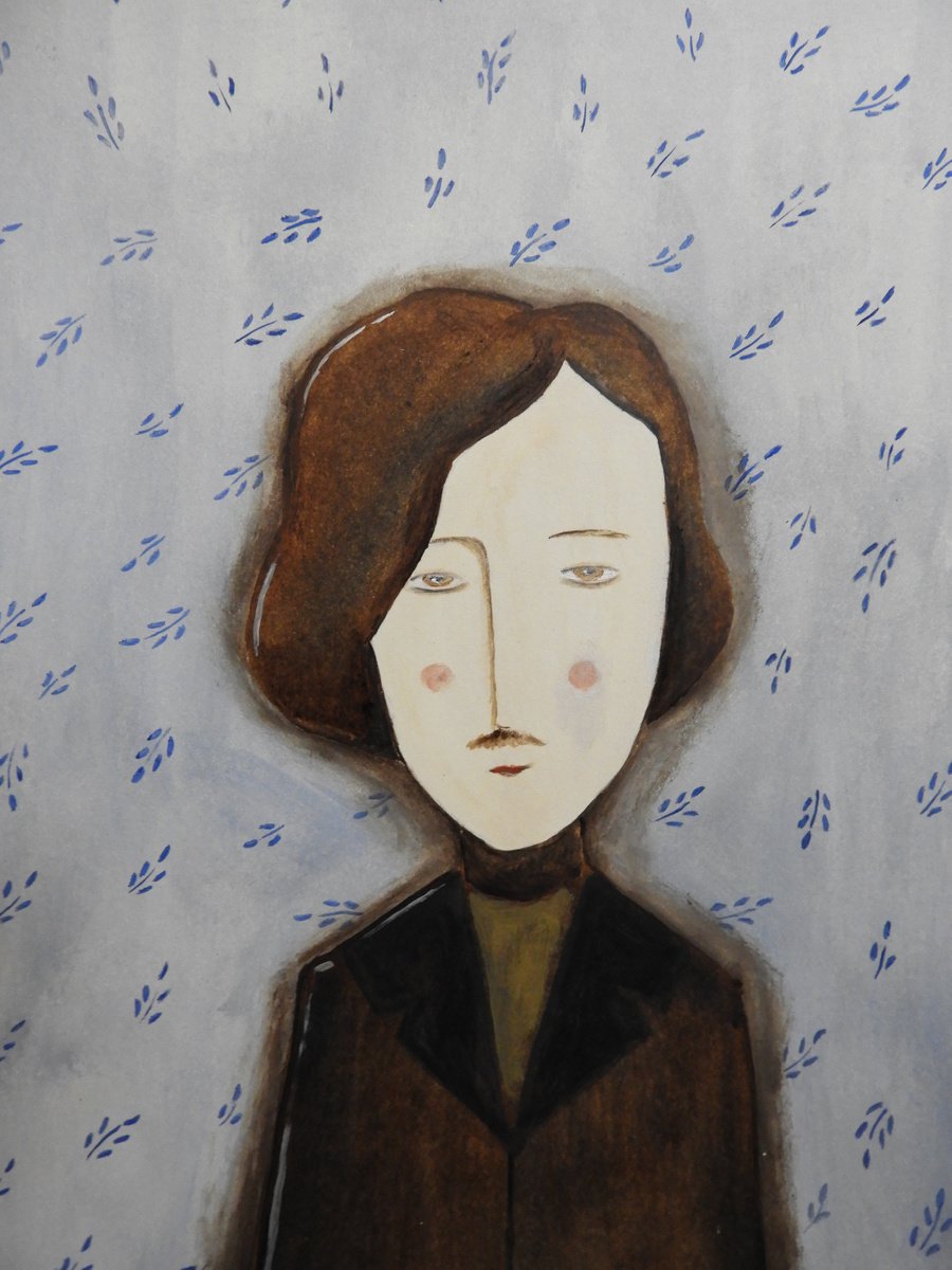 Gogol. an homage - oil on paper by Silvia Beneforti