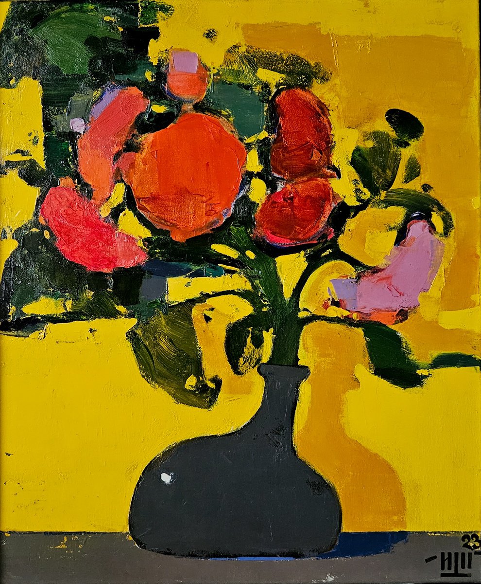 Flowers on yellow by Igor (Krapar) Shcherbakov