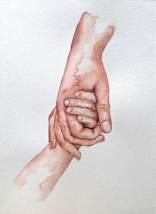 Holding hands III by Mateja Marinko