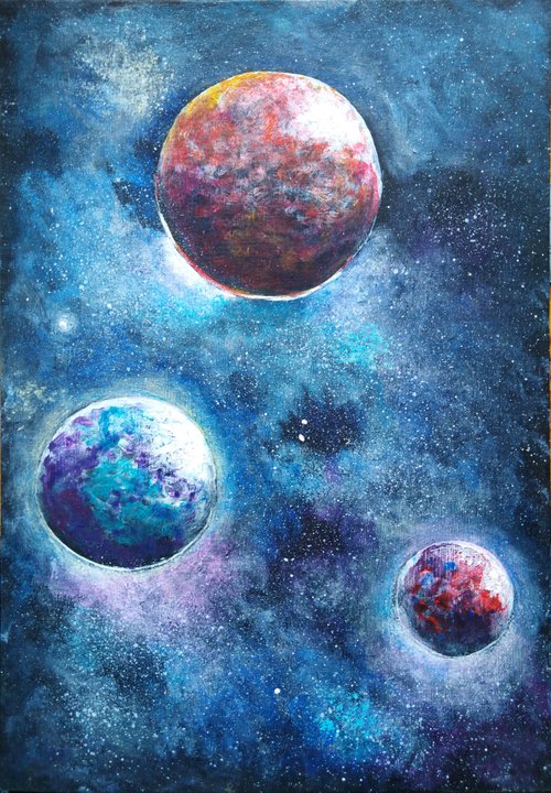 Space stories # 1 - Meeting of the Planets by Liubov Samoilova