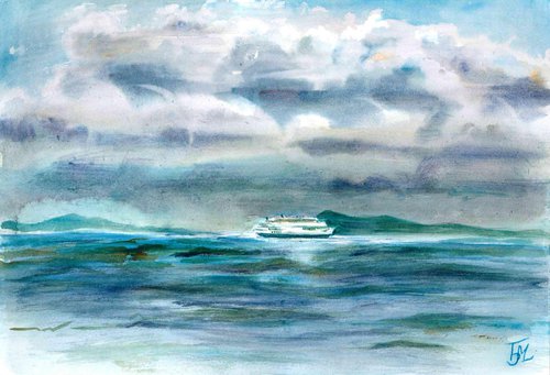 Ship in the sea, Ghost by Bozhidara Mircheva