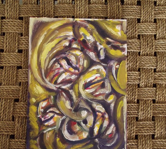 SLEEPERS IN THE DARKNESS - Illusionistic figures - Face combination - 20.5x30 cm